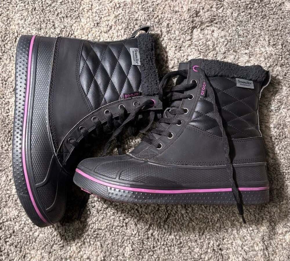 Crocs AllCast Waterproof Sympatex Quilted Lace-Up Duck Boots